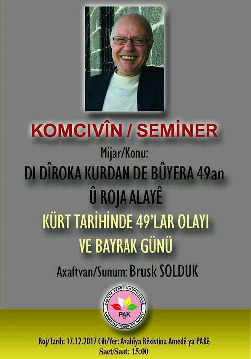 Li Amedê li ser mijara 49an û ala rengîn komcivîn!