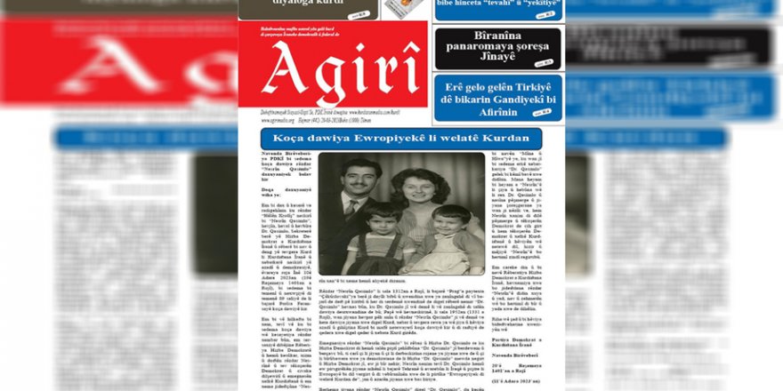 Hejmara 442`an ya nû ya rojnameya Agirî ku ziman halê Partiya Demokrat a Kurdistana Îranê ye hat weşandin