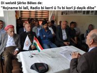 Di welatê Şêrko Bêkes de; ”Rojname bi lalî, Radyo bi kerrî û TV bi korî ji dayîk dibin”