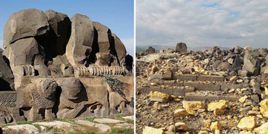 Çekdarên ser bi Tirkîyê ve şûnwarên Eyin Dara wêran kirin