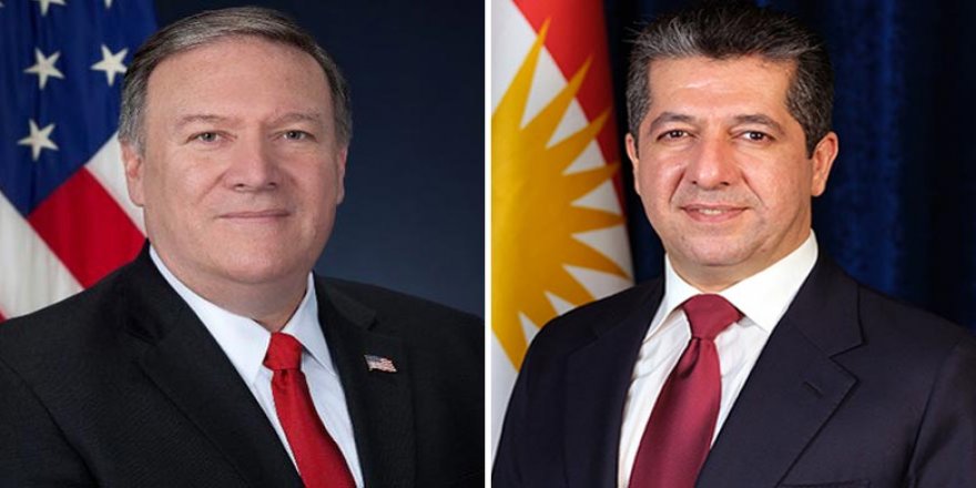 Mesrûr Barzanî û Mike Pompeo peywendîyeke telefonî encam dan