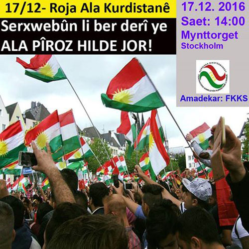 Roja alaya Kurdistanê de li Ewrûpayê xwepêşandan li dar dikevin!