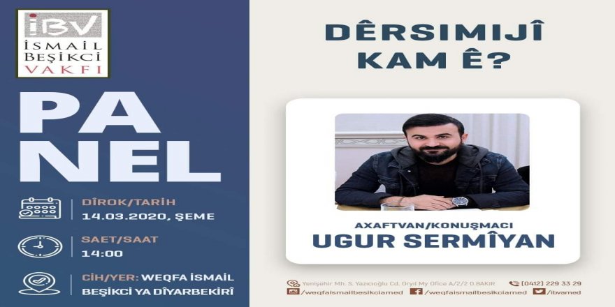 Dîyarbekir de siba panelê 'Dêrsimijî Kam ê?' esto