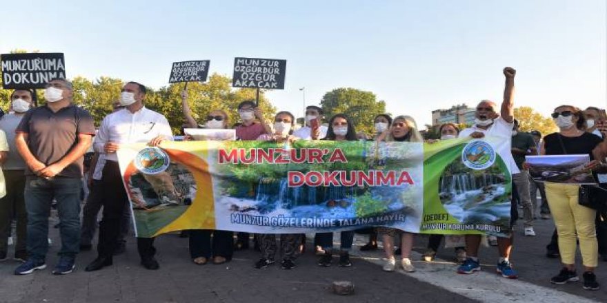 Projeya talankerdişê Çimeyanê Munzurî ame protestokerdiş