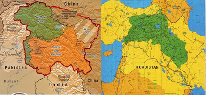 Pirsa Kaşmîrê di(na)şibe pirsa Kurdistanê!