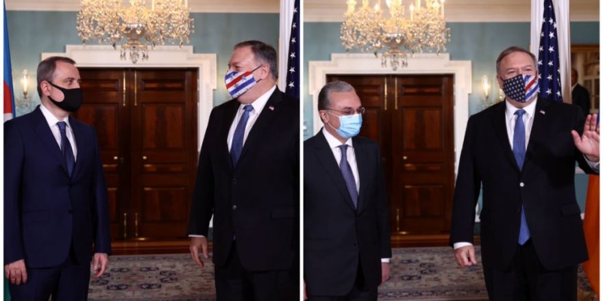 Pompeo bi wezîrên Ermenistan û Azerbeycanê re hevdîtin kir