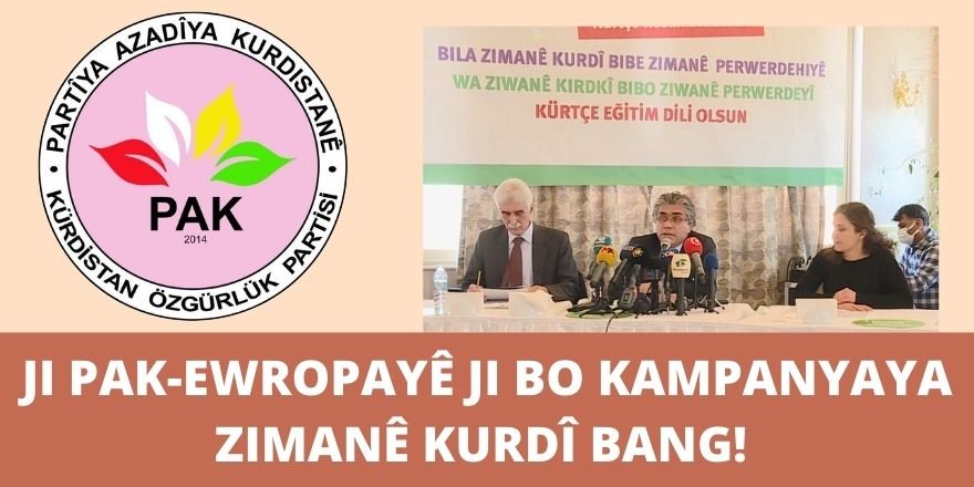 PAK-EWROPAyê ji bo Kampanyaya îmzeyan ya ji bo Ziwanê Kurdî banga piştgiriye kir