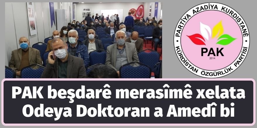 PAK beşdarê merasîmê xelata Odeya Doktoran a Amedî bi