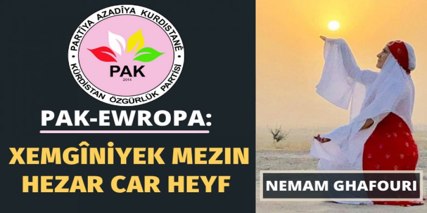 PAK-EWROPA: Xemgîniyek mezin û hezar car heyf!