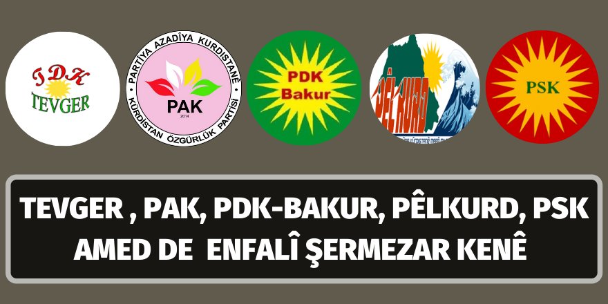 TEVGER , PAK, PDK-BAKUR, PÊLKURD, PSK AMED DE JENOSÎDÊ ENFALÎ ŞERMEZAR KENÊ