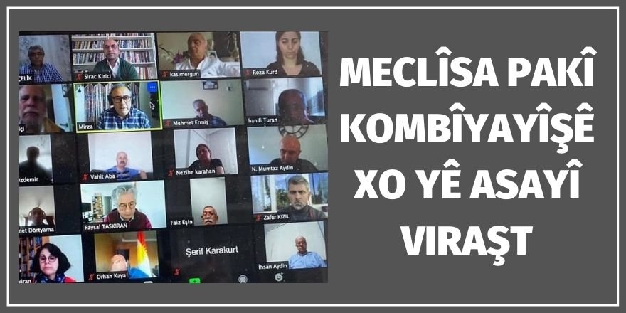 MECLÎSA PAKÎ KOMBÎYAYÎŞÊ XO YÊ ASAYÎ VIRAŞT