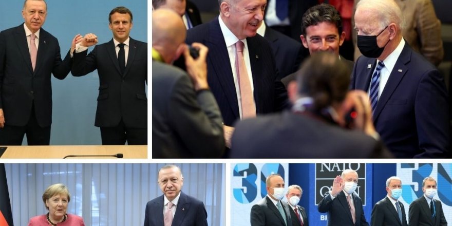 Erdogan bi Macron, Johnson û Merkelê re civiya