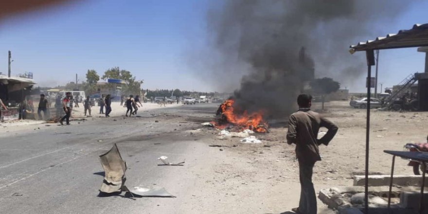 Li Efrînê otomobîleke bombekirî teqiya.. Kuştî û birîndar hene