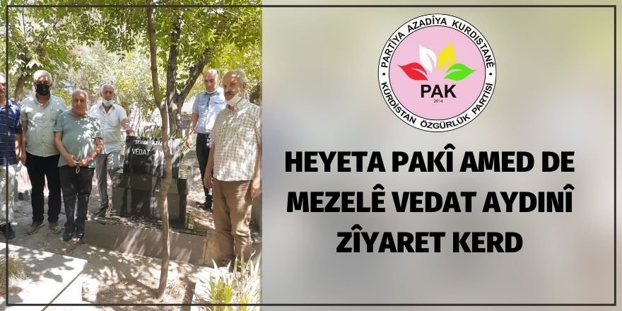 Heyeta PAKî Diyarbekir de mezelê Vedat Aydınî zîyaret kerd