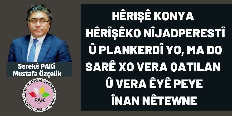 Özçelik: Hêrişê Konya hêrîşêko nîjadperestî û plankerdî yo, ma do sereyê xo vera qatilan û vera êyê peye înan nêtewne