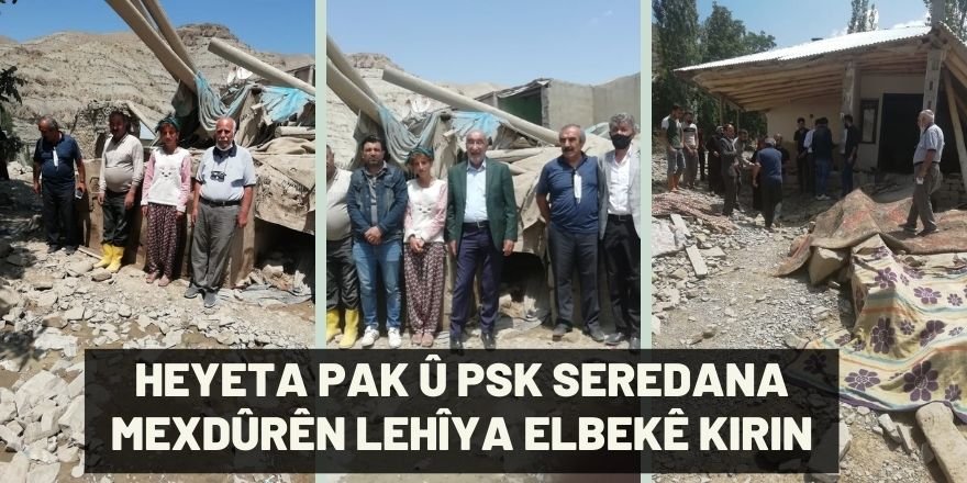 Heyeta PAK û PSK seredana mexdûrên lehîya Elbekê kirin