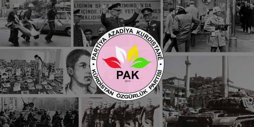 PAK: Darbeya 12yê îlona 1980yî dijminê  miletê Kurd û dijminê azadî, demokrasi û edaletê bû