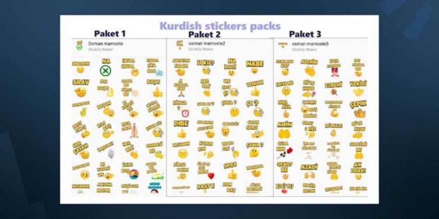 Ji bo WhatsAppê stickerên Kurdî hatin amadekirin