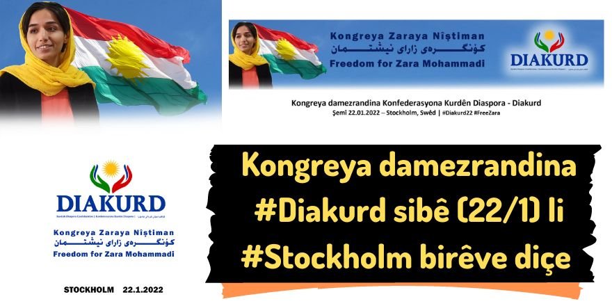 Kongreya damezrandina #Diakurd sibê (22/1) li #Stockholm birêve diçe