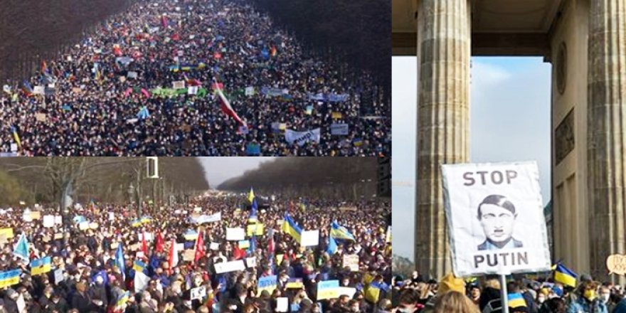 Almanya I Li Berlînê bi sed hezaran kesan ‘Şerê Pûtîn’ protesto kir