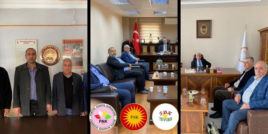 Heyeta hevbeş ya PAK, PSK û TDK-Tevgerê îro jî li Mêrdînê seredana dezgeh û sazîyên sivîl kirin