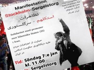 Stockholm: Mîtîng bo piştgiriya Rojhilata Kurdistanê