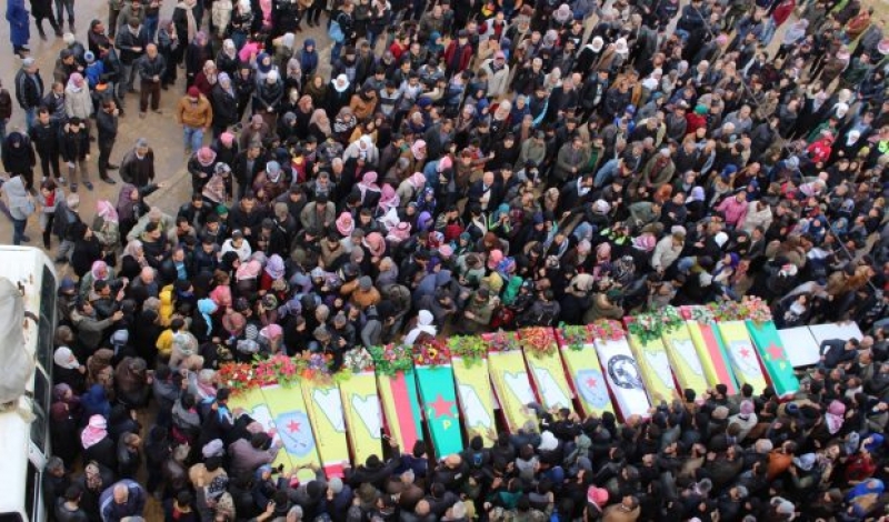 Li Efrînê 18 şehîdên din jî hatin veşartin