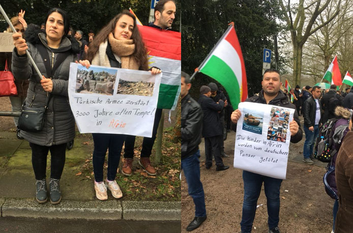 ”Li Efrînê Zarokên Kurd di bin tanqên Almanyayê de can didin”