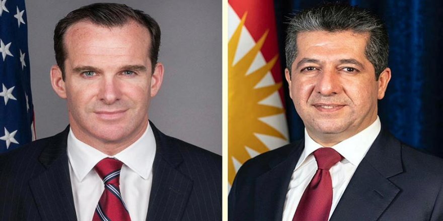 Mesrûr Barzanî û Brett McGurk li ser çareserkirina kêşeyên navbera Kurdistan û Iraqê axivîn