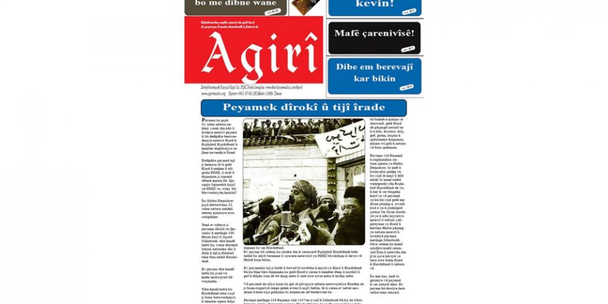 Hejmara 441`an ya nû ya rojnameya Agirî ku ziman halê Partiya Demokrat a Kurdistana Îranê ye hat weşandin