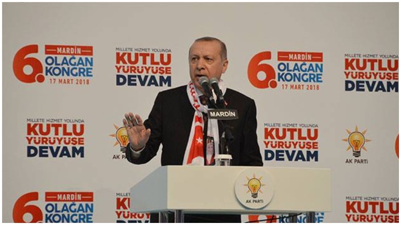 Erdoğan ji Mêrdîniyan re got: Di demeke nêzîk de em ê bikevin navenda Efrînê