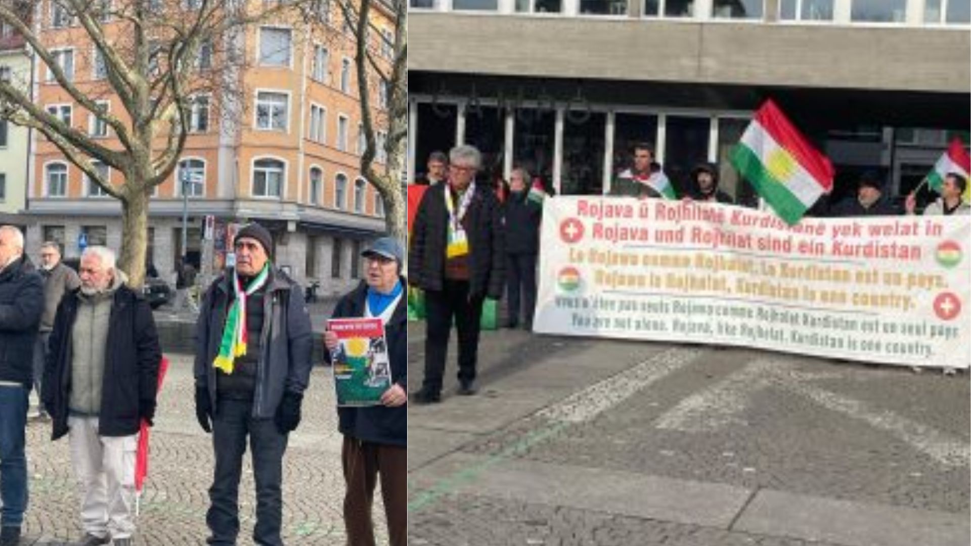 Ji alî Kurdên Swîsre li Zurîx xwepêşandan