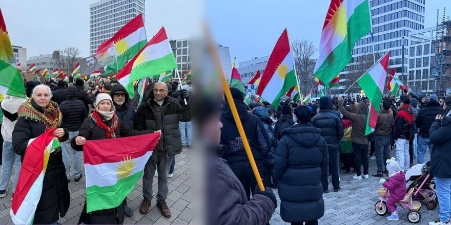Li bajarê Bielefeld yê Almanya pêşandan jibo Rojava