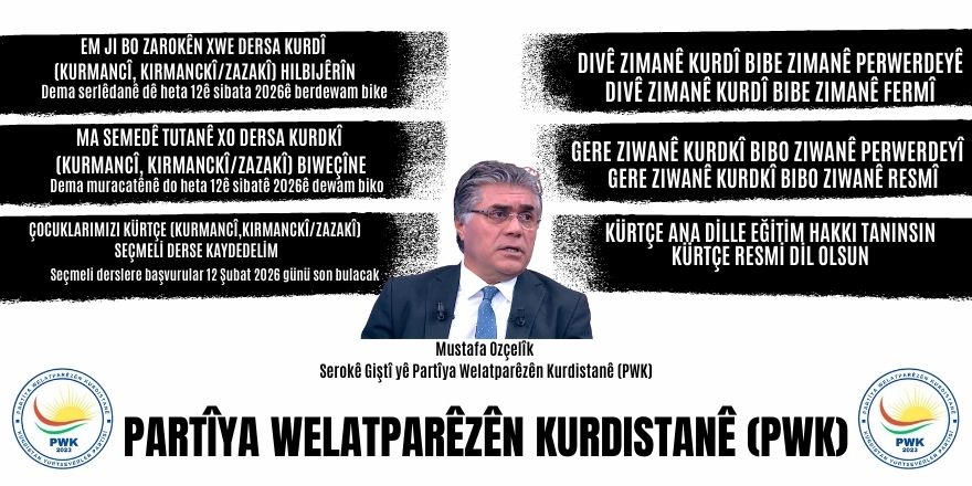Mustafa Ozçelîk: Ma dersa weçînayeyî ya Kurdkî; seba musayîş, fermîbîyayîş û perwerdeyê bi ziwanê Kurdkî bikerê gamêk