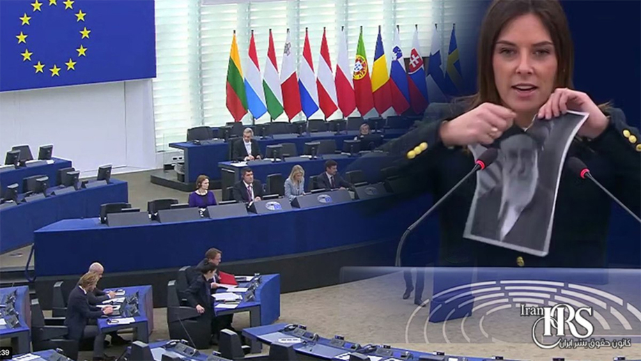 Nûnera Parlemana Ewropayê wêneya Xamineyî dirand