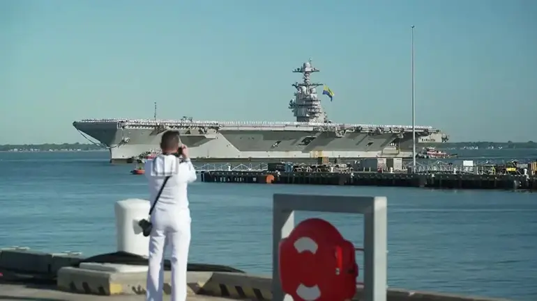 Keştiya USS Gerald R. Ford dageriya DYAyê