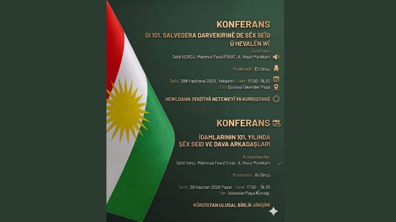DI 101EMÎN SALVEGERA DARVEKIRINA ŞÊX SEÎD Û HEVALÊN WÎ DE LI AMEDÊ KONFERANS