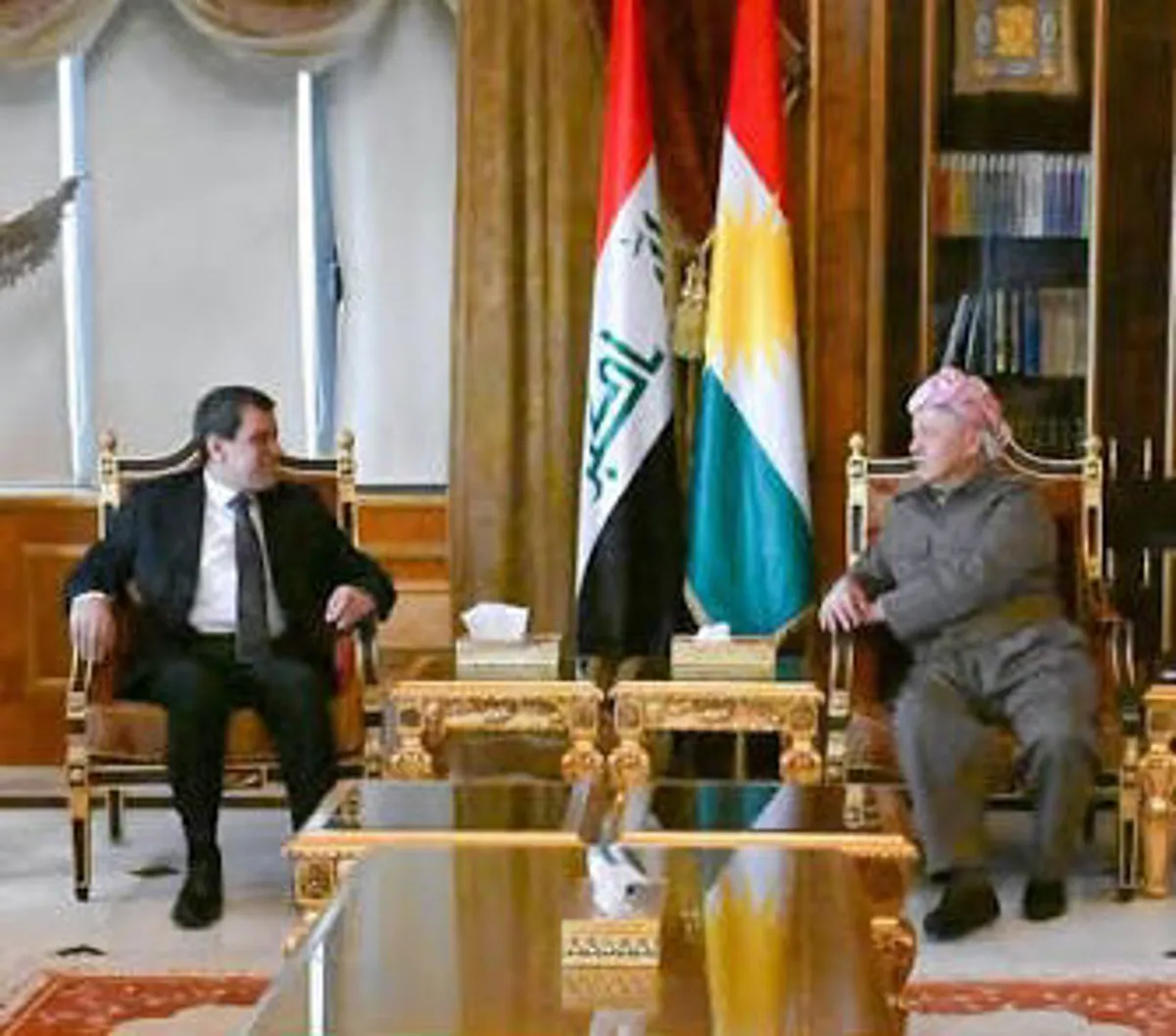 Serok Mesûd Barzanî li Pîrmamê Mazlum Abdi qebûl kir