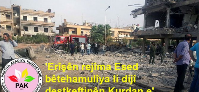 Êrîşên rejîma Esed, bêtehamulîya li dijî destkeftinên Kurdan e