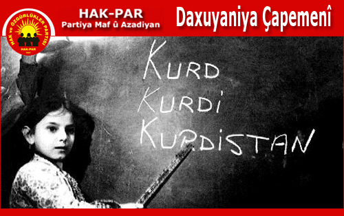 "Zarokên Kurd dê bi derew û xapandinê dest bi xwendinê bikin"