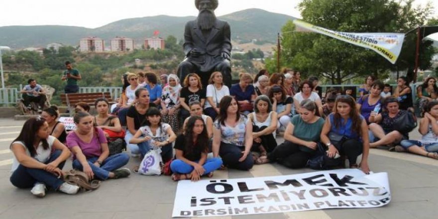 Cinîyanê Dêrsimî ra vera qetilkerdişê cinîyan protesto