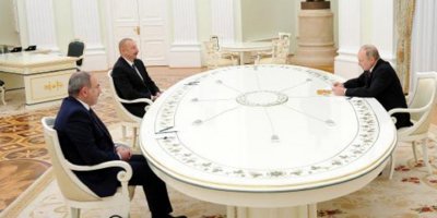 Vladimir Putin bi rêberên Azerbaycan û Ermenîstanê re civiya