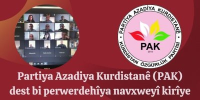 Partîya Azadîya Kurdistanê (PAK) dest bi perwerdehîya navxweyî kirîye