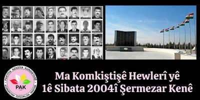 PAK: Ma Komkiştişê Hewlerî yê 1ê Sibata 2004î Şermezar Kenê 