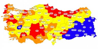 Li Tirkîyê, li Bajarên Kurdan Xeterîya Korona Kêmtir Bûye