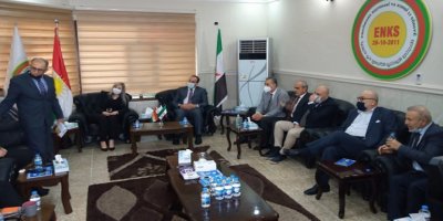 Serokê Hevpeymaniya Niştimanî ya Opozîsyona Sûriyê bi ENKSê re civiya