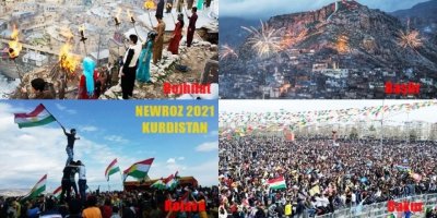 Li her çar parçeyên Kurdistanê Newroz bi coş hat pîrozkirin!