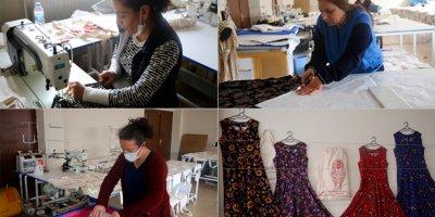 Kooperatîfê Cinîyan ê Pulurî kincî yenê deştene