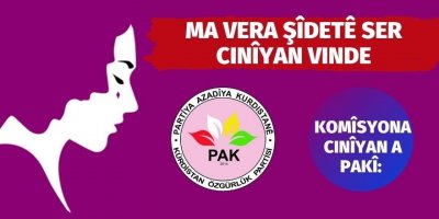 Komîsyona Cinîyan a PAKî: Ma Vera Şîdetê Ser Cinîyan Vinde