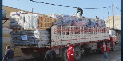 Netewên Yekbûyî 9 barhilgirên alîkariyê şandin taxên Kurdan ên Helebê